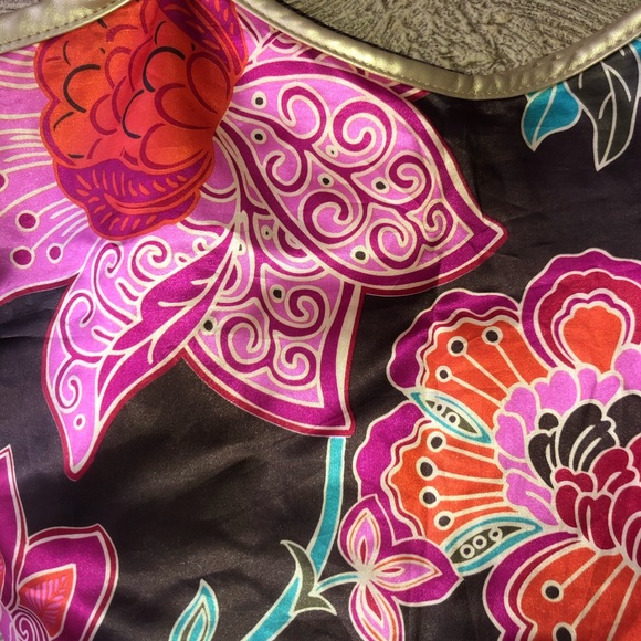 Mystic Divine silky floral  purse tote bag - Picture 2 of 5